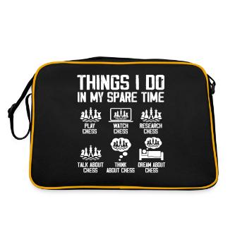 Things I Do In My Spare Time Funny Chess Player - Sac Retro - noir/or - Dos