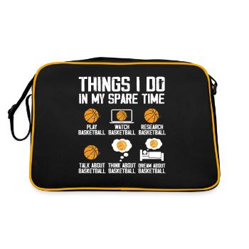 Things I Do In My Spare Time Funny Basketball - Sac Retro - noir/or - Dos