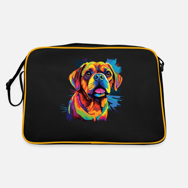 Aquarelle colorée Puggle Sac Retro