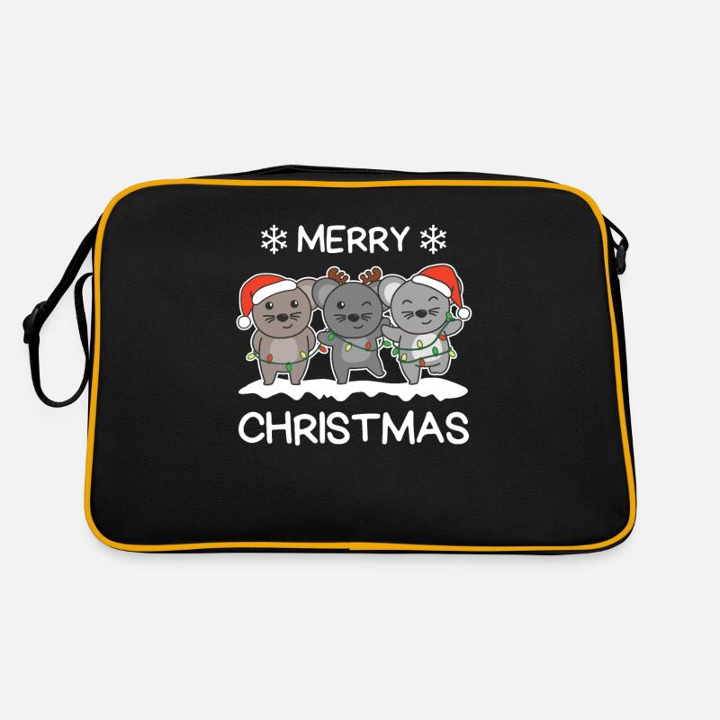 Joyeux Noël Souris Réveillon De Noël Sac Retro