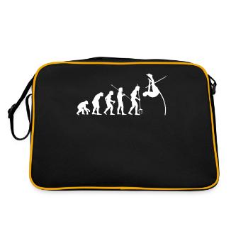 Stabhochspringer Leichtathleten Evolution - Retro Tasche - Schwarz/Gold - Hinten