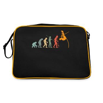 Stabhochspringer Leichtathleten Evolution - Retro Tasche - Schwarz/Gold - Hinten