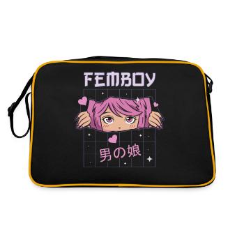Femboy Travestissement Travesti MTF Anime - Sac Retro - noir/or - Dos