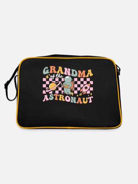 Groovy Space Planets - Retro Bag - black/gold - Back