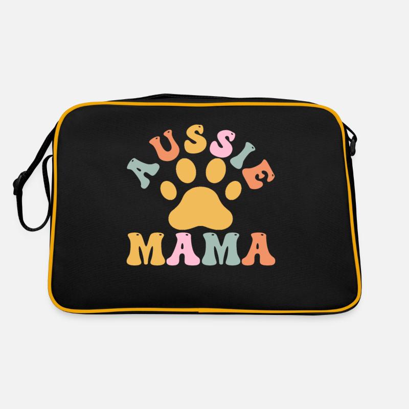 Groovy Australian Shepherd Mom Retro Tasche