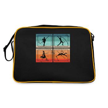 Athlète de saut à la perche Athlètes d’athlétisme Pôle d’athlète - Sac Retro - noir/or - Dos