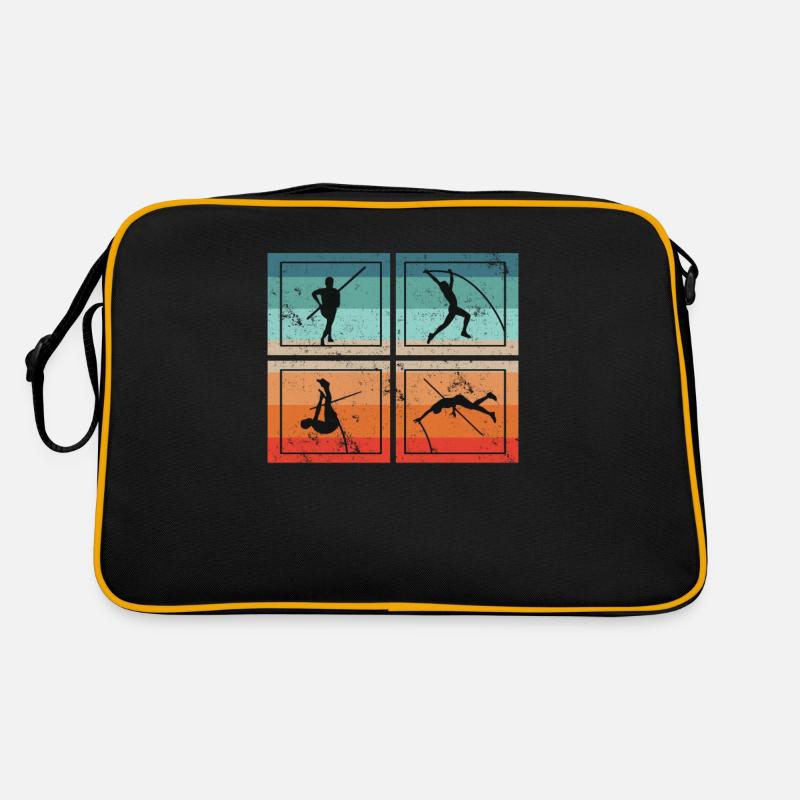 Pole Vaulter Track and Field Athletes Athlete Pole Retro Bag