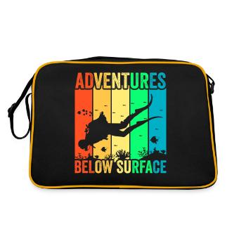 Plongée sous-marine, Plongée sous-marine, Vacances en mer - Sac Retro - noir/or - Dos