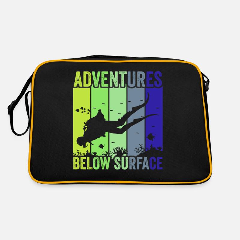 Scuba Diving, Scuba Diving, Holiday Sea Diver Retro Bag