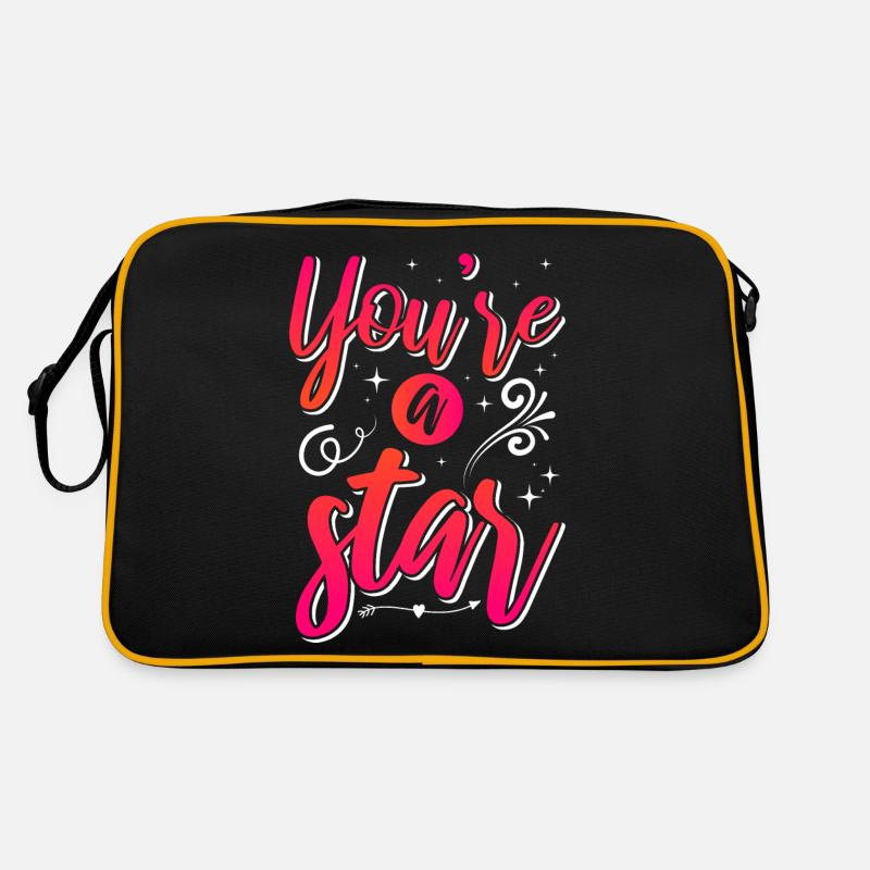 Soyez vous-même ! Confiance en soi, pensée positive, motivation Sac Retro