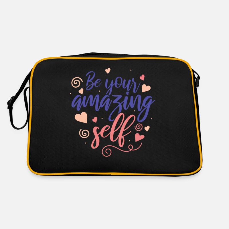 Be you! Self-confidence, positive thinking, motivation Retro Bag
