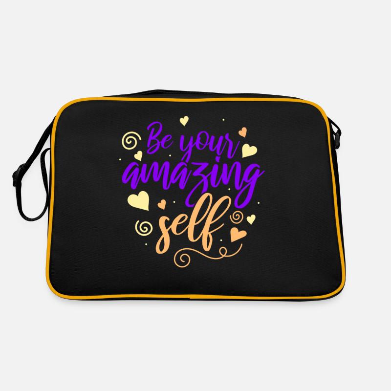 Soyez vous-même ! Confiance en soi, pensée positive, motivation Sac Retro