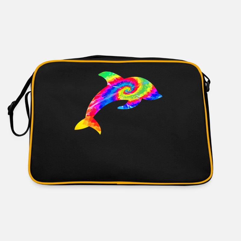 Dolphin Tie Dye Retro Tasche