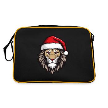 Lion Head Christmas Christmas - Retro Bag - black/gold - Back