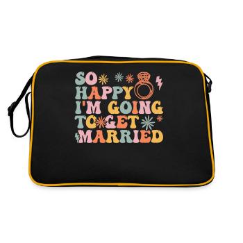 Fiançailles de douche nuptiale de mariée - Sac Retro - noir/or - Dos