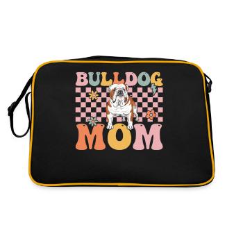 Groovy Français Bouledogue Amoureux - Sac Retro - noir/or - Dos