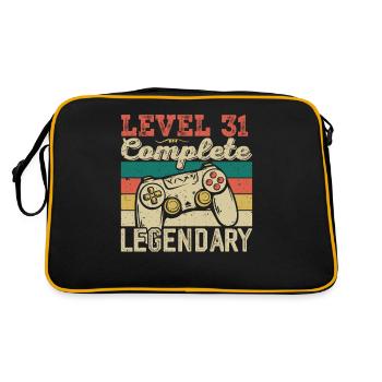 Level 31 Complete, 31st Birthday Gift - Retro Bag - black/gold - Back