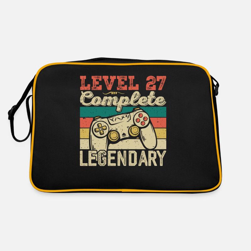 Stufe 27 abgeschlossen, 27 Geburtstagsgeschenk Retro Tasche