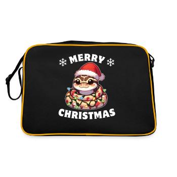 Père Noël chapeau Noël guirlandes lumineuses Python - Sac Retro - noir/or - Dos