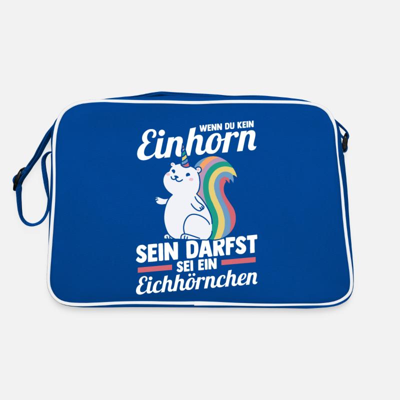 Einhorn Eichhörnchen Retro Tasche