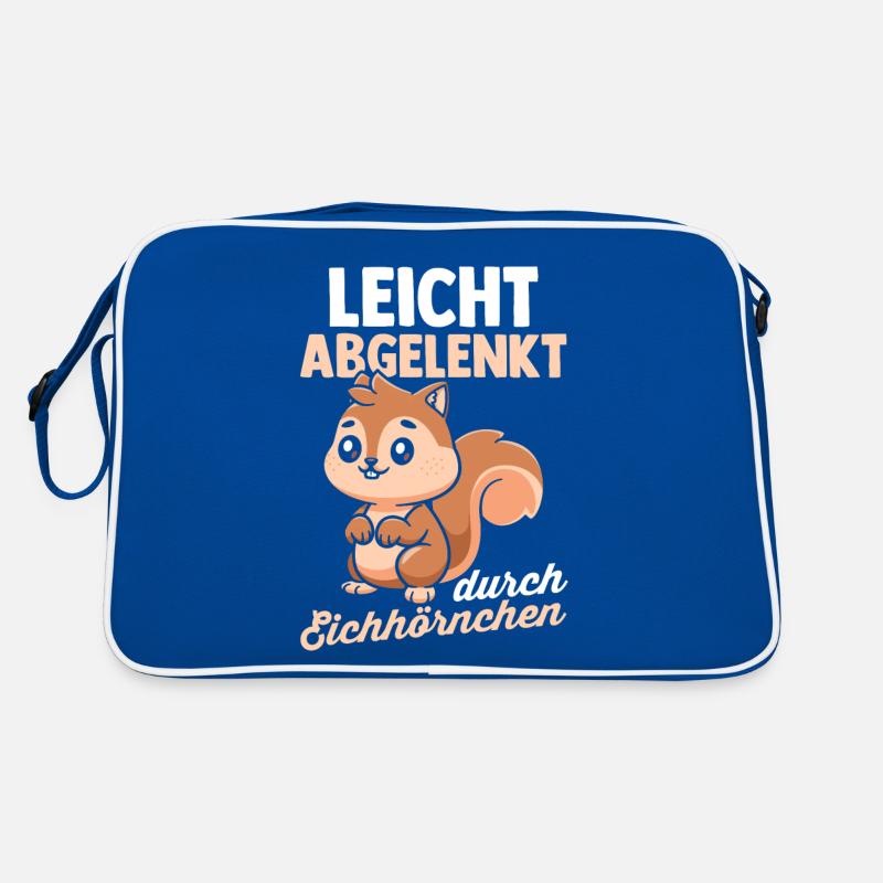 Leicht Abgelenkt Durch Eichhörnchen Retro Tasche