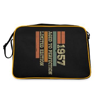 1957 Cadeau Anniversaire Vintage Rétro Né en 1957 - Sac Retro - noir/or - Dos