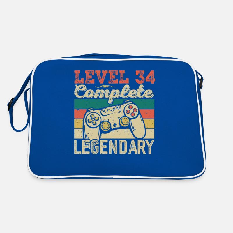 Level 34 Complete, 34th Birthday Gift Retro Bag
