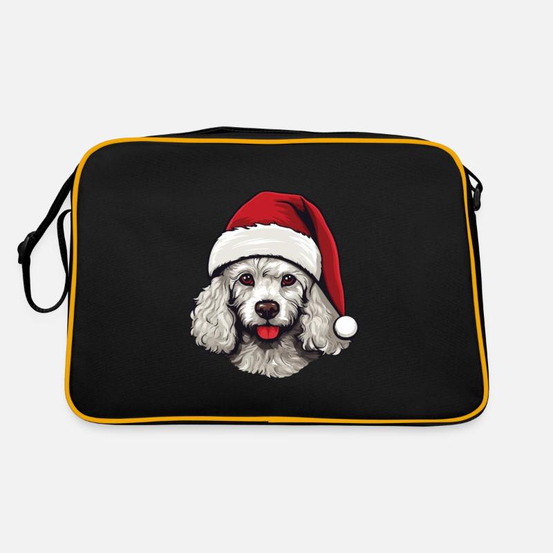 Poodle Dog Head Christmas Christmas Retro Bag