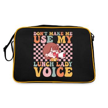 Groovy Cafeteria-Arbeiter - Retro Tasche - Schwarz/Gold - Hinten