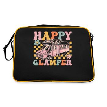Groovy Glamping - Retro Tasche - Schwarz/Gold - Hinten