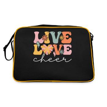 Groovy Cheerleading Cheerleader Cheer Squad - Retro Bag - black/gold - Back