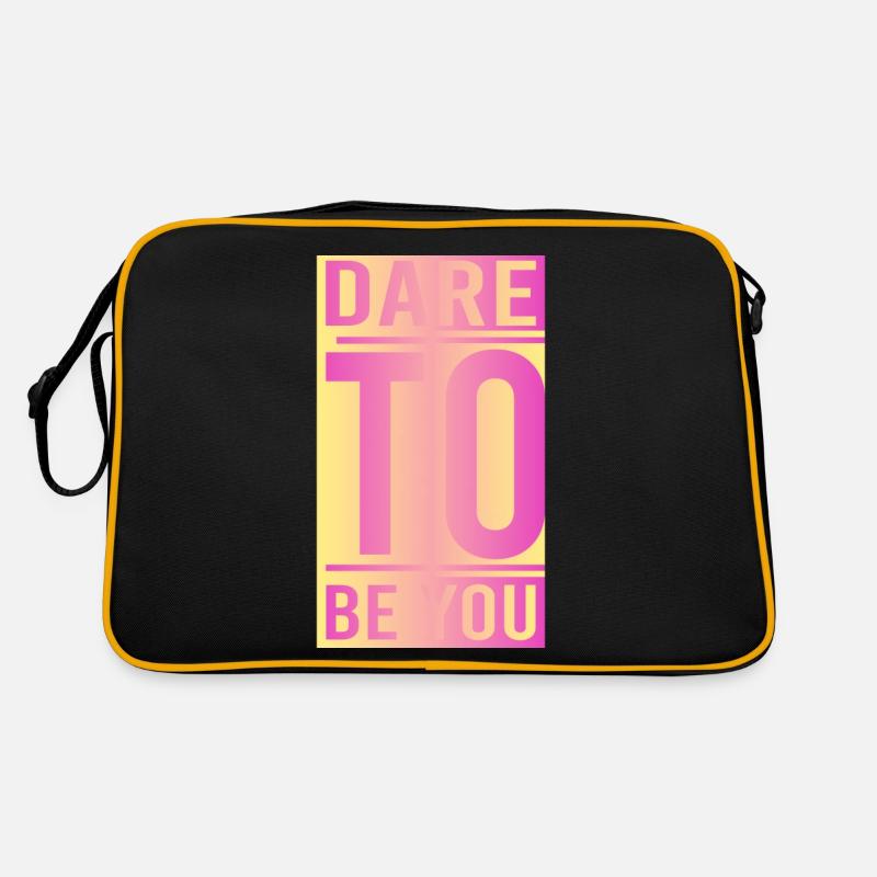 Be you! Selbstvertrauen, positiv Denken Motivation Retro Tasche