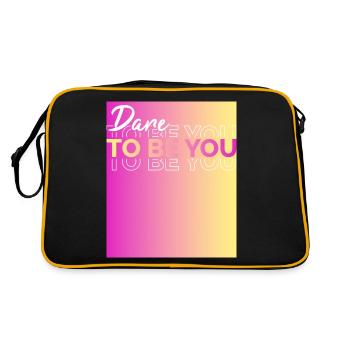Soyez vous-même ! Confiance en soi, pensée positive Motivation - Sac Retro - noir/or - Dos