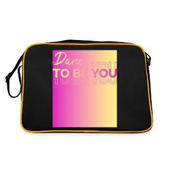 Soyez vous-même ! Confiance en soi, pensée positive, motivation - Sac Retro - noir/or - Dos
