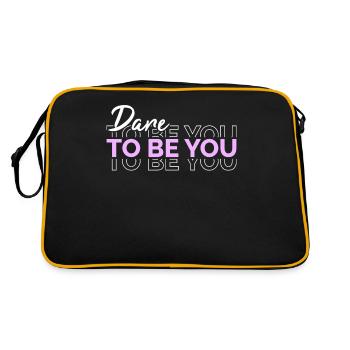 Soyez vous-même ! Confiance en soi, pensée positive, motivation - Sac Retro - noir/or - Dos