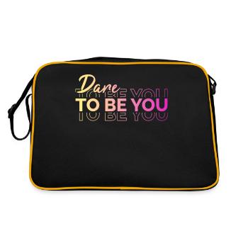 Soyez vous-même ! Confiance en soi, pensée positive Motivation - Sac Retro - noir/or - Dos