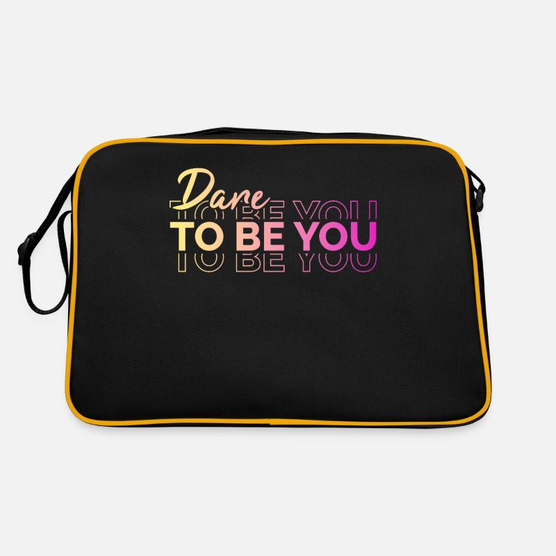 Soyez vous-même ! Confiance en soi, pensée positive Motivation Sac Retro