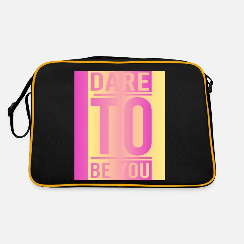 Soyez vous-même ! Confiance en soi, pensée positive, motivation Sac Retro
