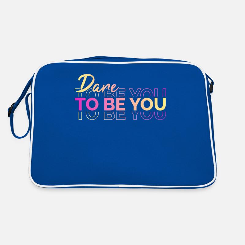 Soyez vous-même ! Confiance en soi, pensée positive, motivation Sac Retro