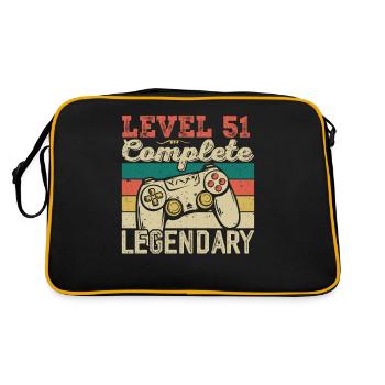 Level 51 Complete, 51 Birthday Gift - Retro Bag - black/gold - Back