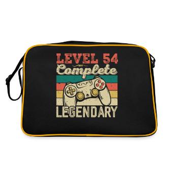 Niveau 54 Complete, Cadeau D'anniversaire 54 Ans - Sac Retro - noir/or - Dos