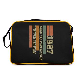 1987 Cadeau Anniversaire Vintage Rétro Né en 1987 - Sac Retro - noir/or - Dos