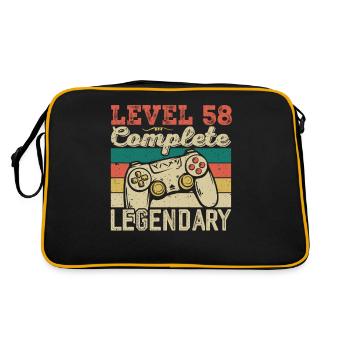 Niveau 58 Complete, Cadeau D'anniversaire 58 Ans - Sac Retro - noir/or - Dos
