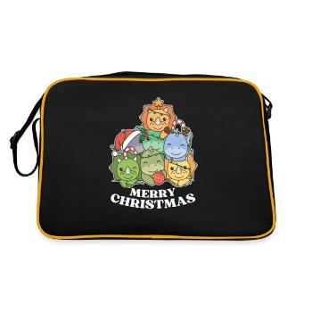 Joyeux Noël Dinosaures Réveillon De Noël Dinos - Sac Retro - noir/or - Dos