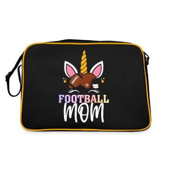 Maman joueuse de football - Sac Retro - noir/or - Dos