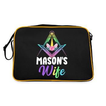 Franc-maçon Maître Franc-maçonnerie - Sac Retro - noir/or - Dos