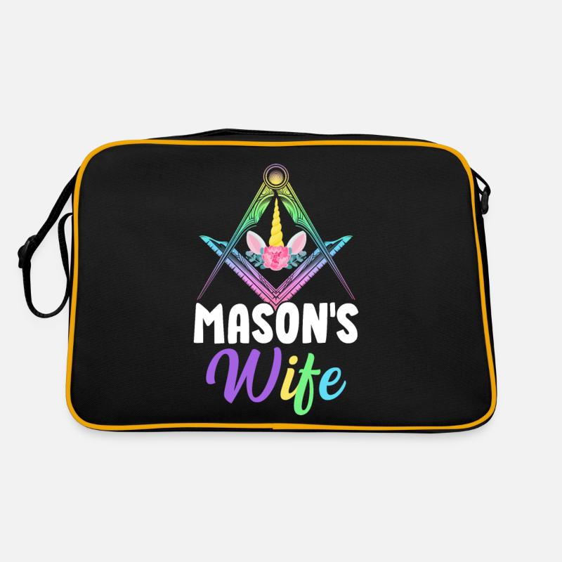 Franc-maçon Maître Franc-maçonnerie - Sac Retro - noir/or