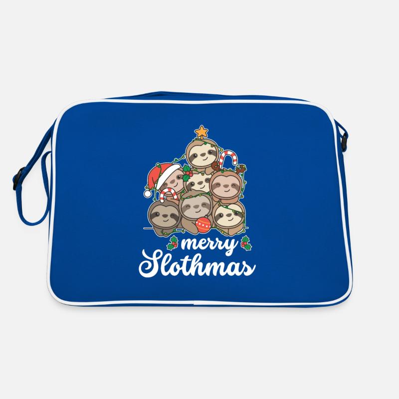 Joyeux jeu de mots de paresseux Noël Sac Retro