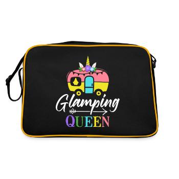 Weiblicher Glamper - Retro Tasche - Schwarz/Gold - Hinten
