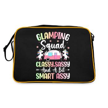 Glamping Team Glamper - Retro Tasche - Schwarz/Gold - Hinten
